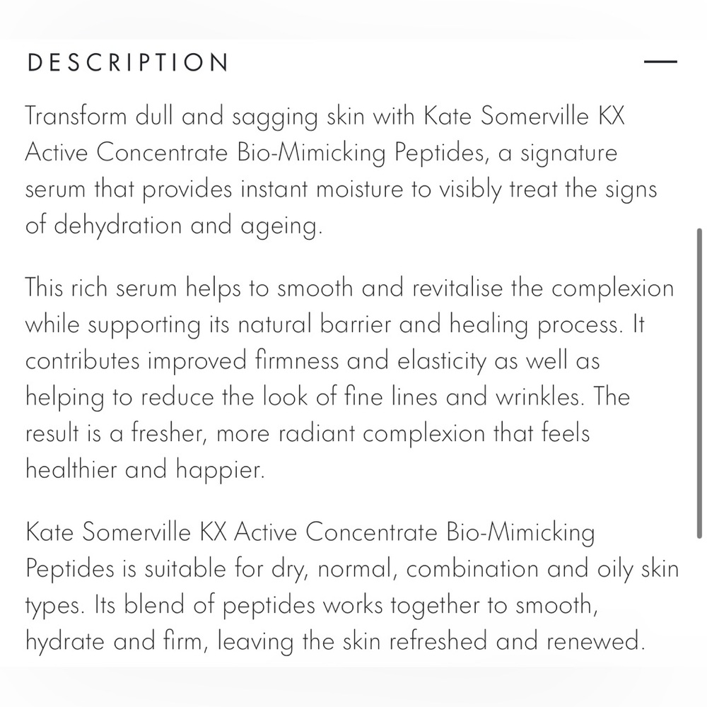 🌿 KATE SOMERVILLE® Kx Active Concentrates Bio-Mimicking Peptides Serum - Picture 8 of 10